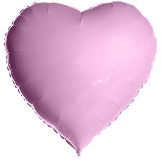 Воздушный шар Сердце матовый розовый