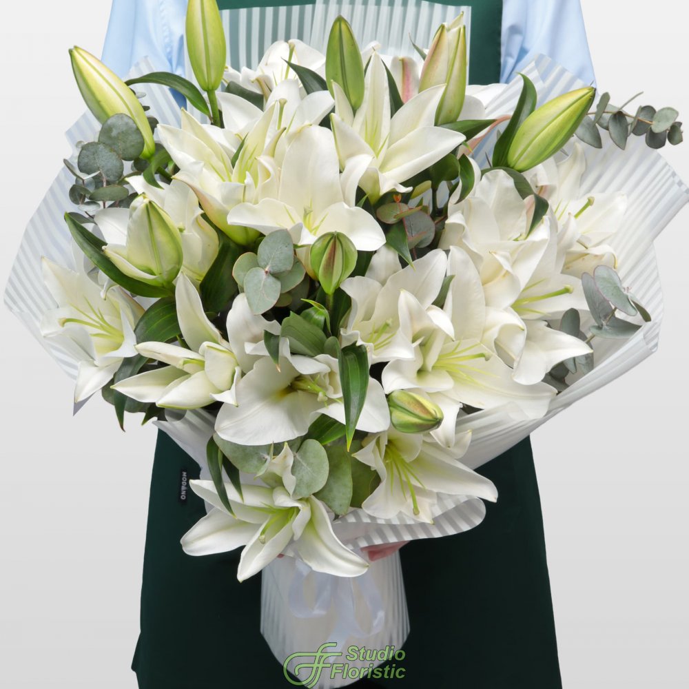 Букет белых Лилий «Белее белого» Букет белых Лилий «Белее белого»