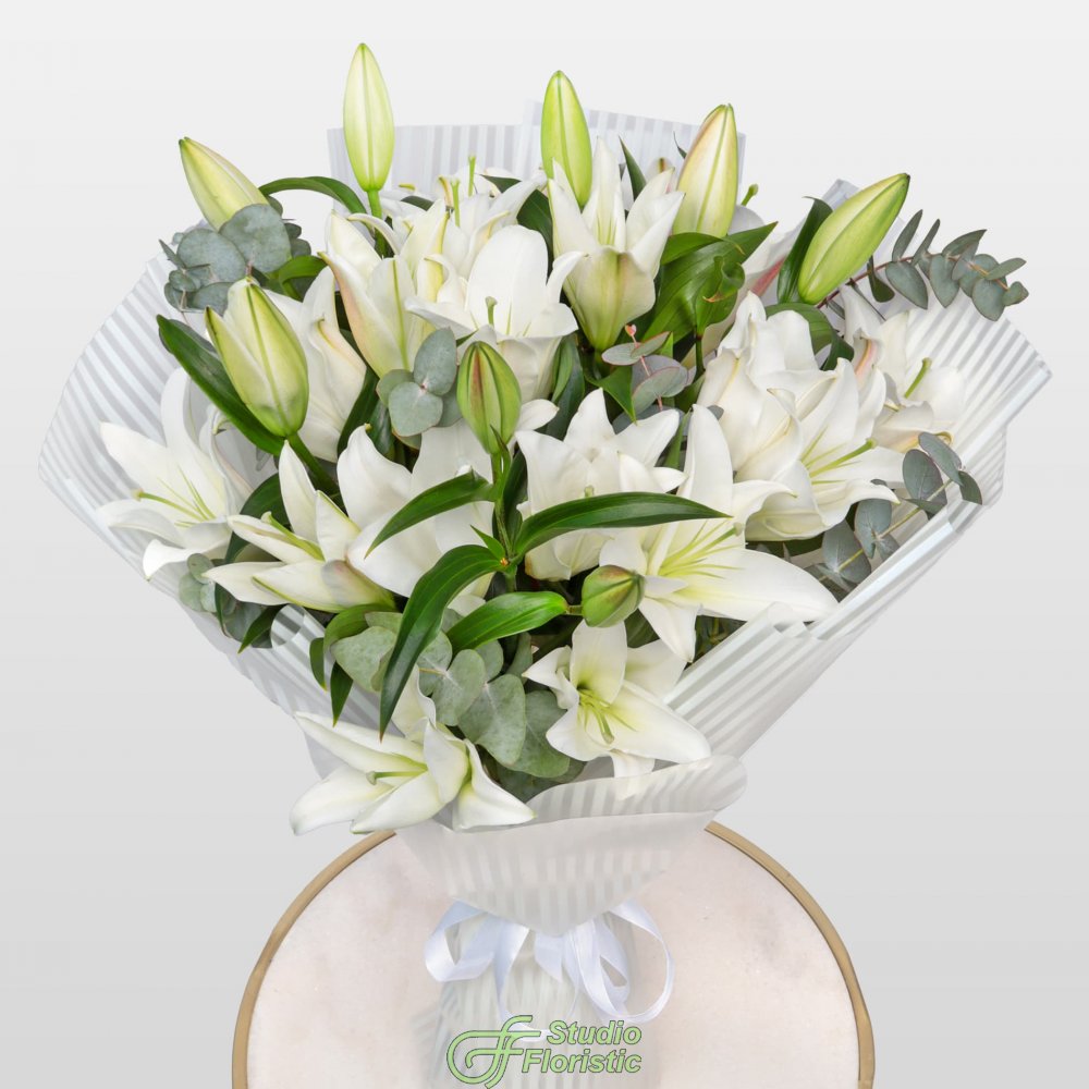 Букет белых Лилий «Белее белого» Букет белых Лилий «Белее белого»
