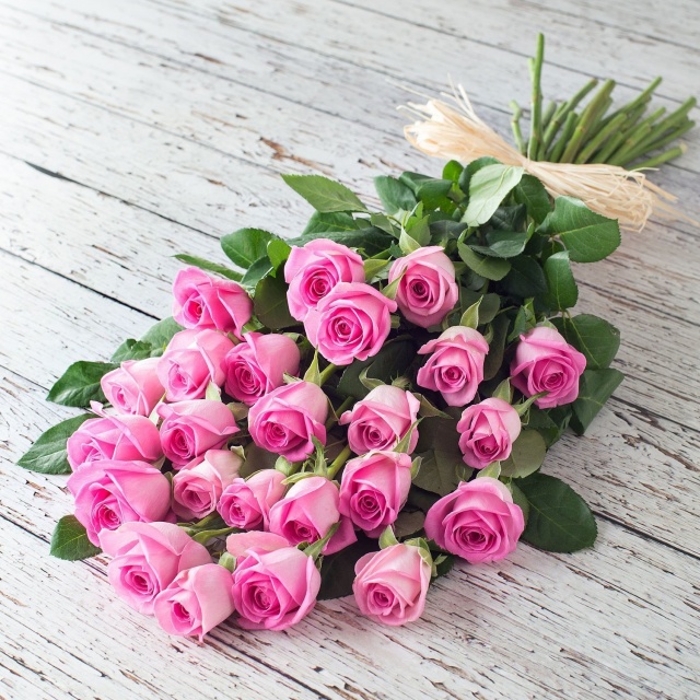 Букет из розовых Роз «Поцелуй ангела»