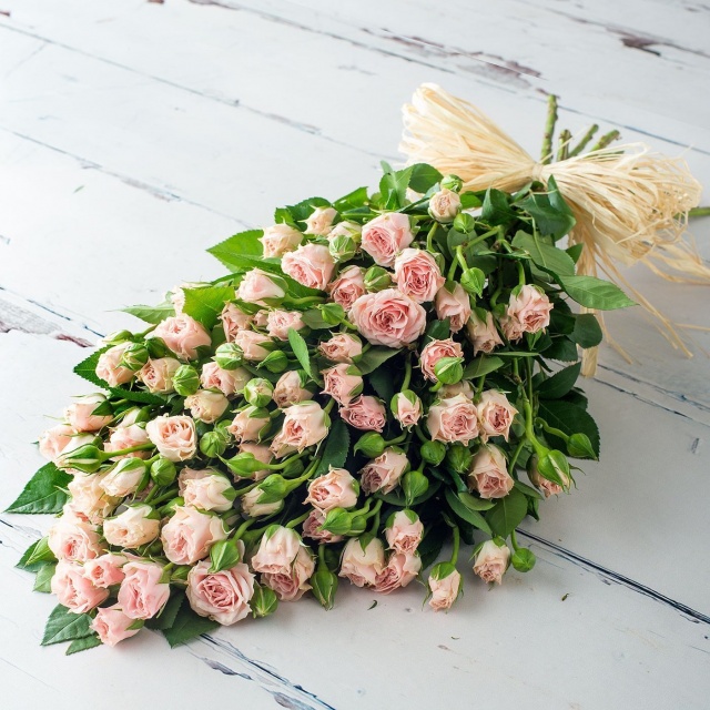 Букет из кустовых Роз «Розовые кустовые розы» Букет из кустовых Роз «Розовые кустовые розы»