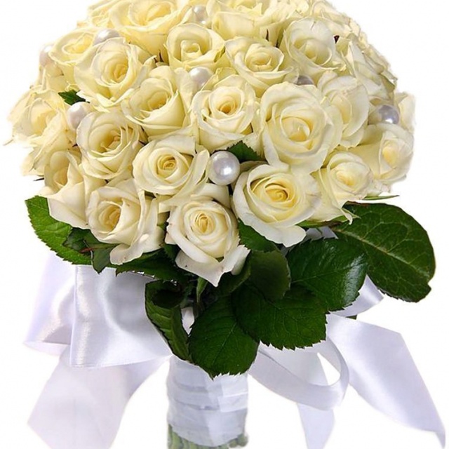 Букет из белых Роз «Анастасия»