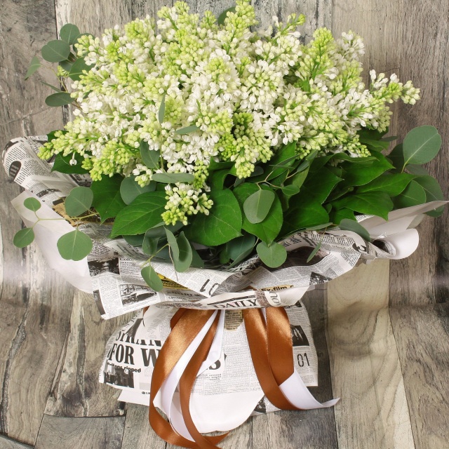 Букет из белой Сирени «Танго вдвоем»