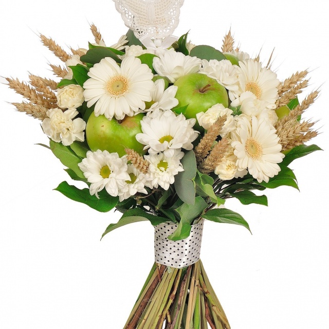 Букет из Гермини, Хризантем и Гвоздик «Любимой»