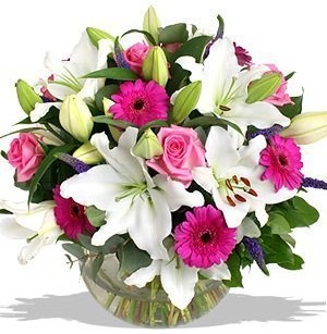 Букет из Роз, Гермини и Лилий «Царство грез»