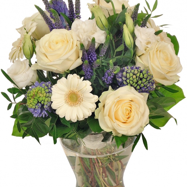 Букет из Роз, Гермини и Лизиантуса «Гармония»