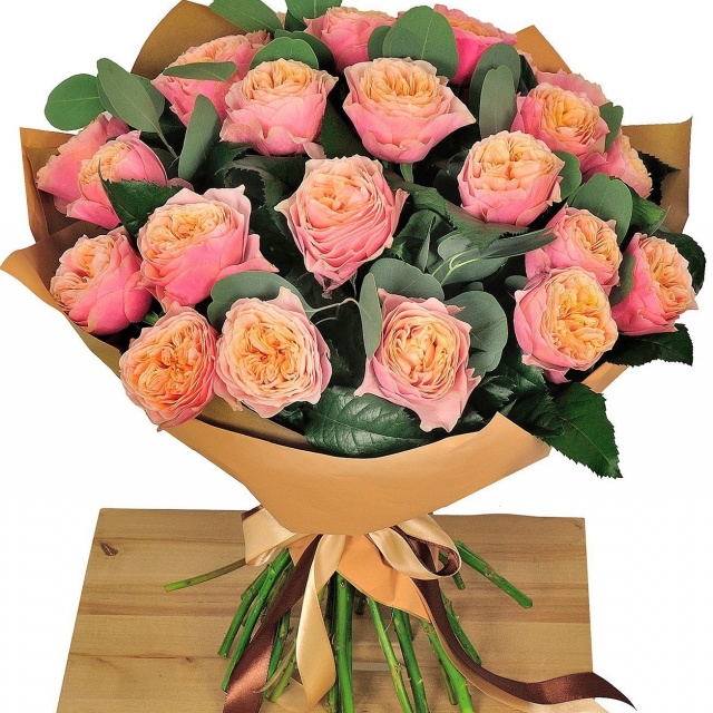 Букет из пионовидных Роз 60 см «Вувузела»