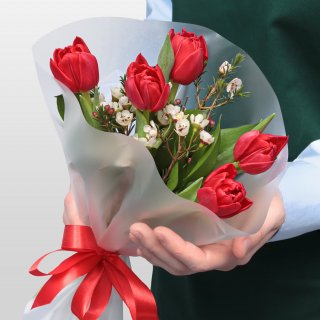 Букет из Тюльпанов и Хамелациума «Метрополь» Букет из Тюльпанов и Хамелациума «Метрополь»