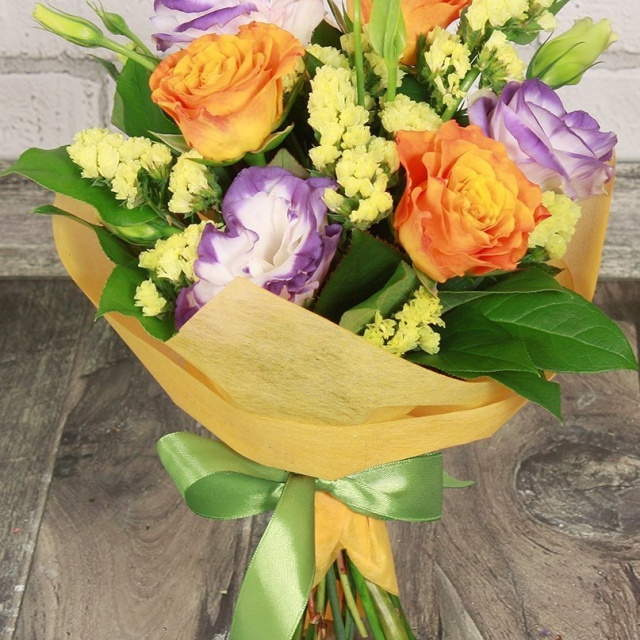 Букет из Роз и Лизиантуса «Корпоративный букет №5»