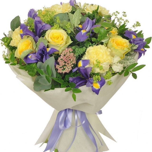 Букет из Роз и Ирисов «Вдохновение»