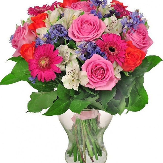 Букет из Роз и Гербер «Прекрасной Фее»