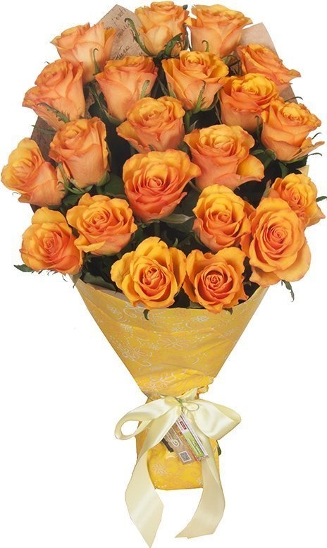 Букет из оранжевых Роз 60 см «Багряный клен»