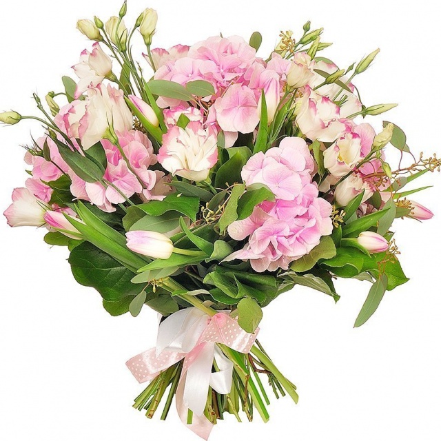 Букет из Тюльпанов и Гортензий «Берег мечты»