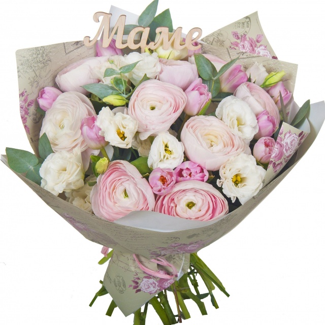 Букет из Тюльпанов и Ранункулюсов «Луиза»