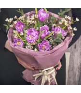 Букет из лиловых тюльпанов Лиловый восторг