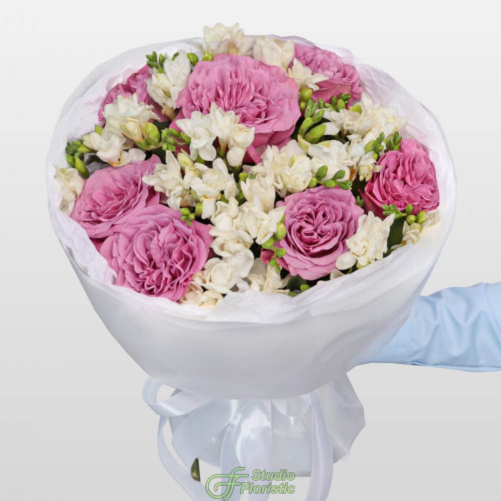 Букет из Роз и Фрезий «Весенние цветы» Букет из Роз и Фрезий «Весенние цветы»