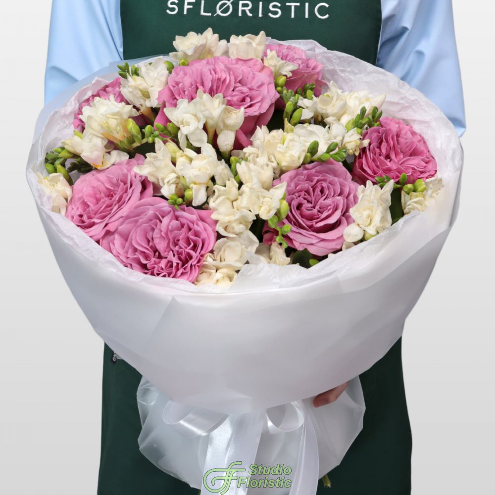 Букет из Роз и Фрезий «Весенние цветы» Букет из Роз и Фрезий «Весенние цветы»