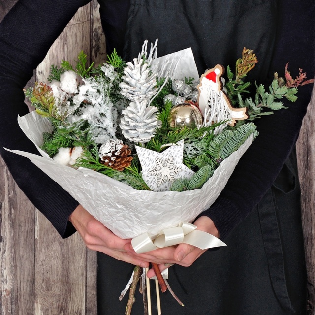 Новогодний букет из Ели «Загадай желание»