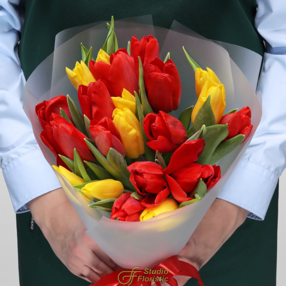 Букет из Тюльпанов «Краски тепла» Букет из Тюльпанов «Краски тепла»