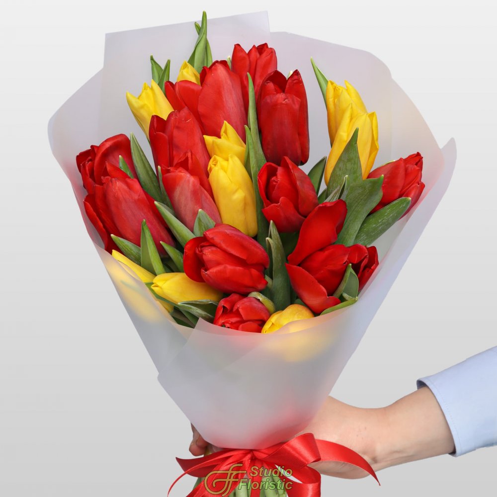 Букет из Тюльпанов «Краски тепла» Букет из Тюльпанов «Краски тепла»