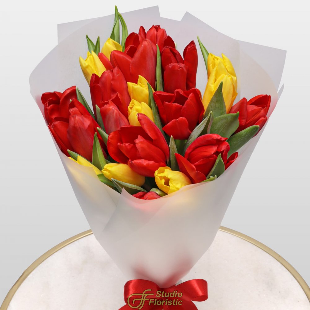 Букет из Тюльпанов «Краски тепла» Букет из Тюльпанов «Краски тепла»