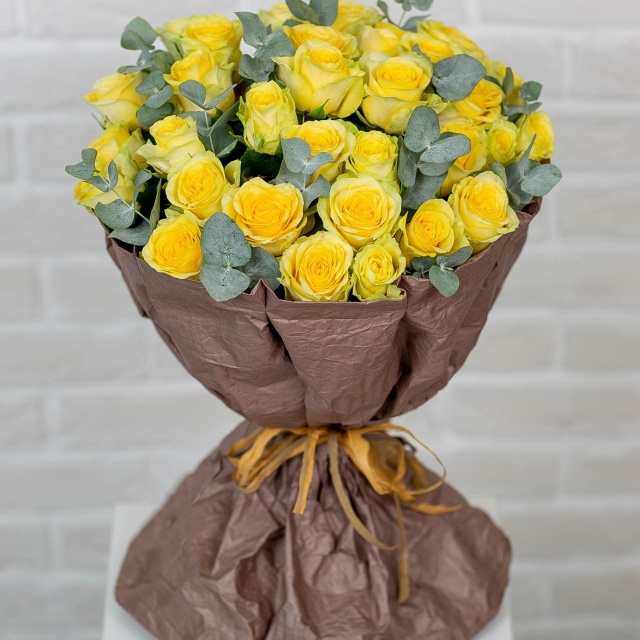 Букет из Роз 60 см «Голландское солнце»