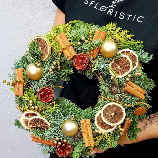 Новогодний Венок Сочный глинтвейн