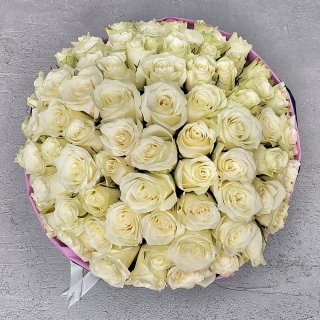 Белая роза 40 см