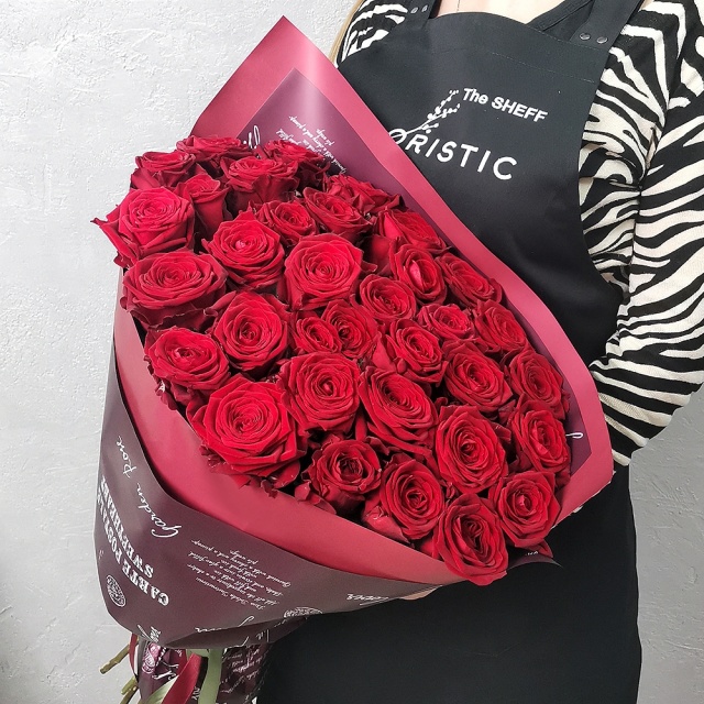 Букет из красных Роз 60 см «Страстное признание»