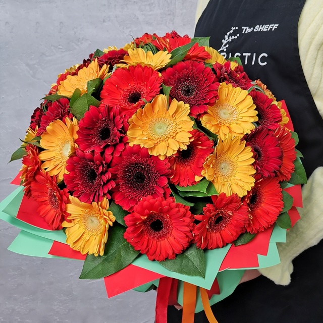 Букет из Гермини «Яркая вспышка»