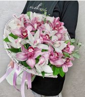 Букет из белых и розовых орхидей Нежные орхидеи