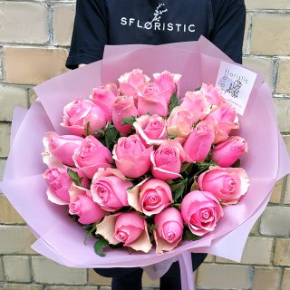 Роза 40 см Кения розовая