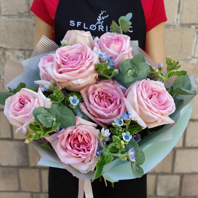 Букет из Пионовидных Роз «Пинк Охара»