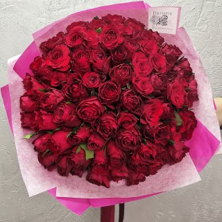 Роза 40 см Кения красная 75 шт