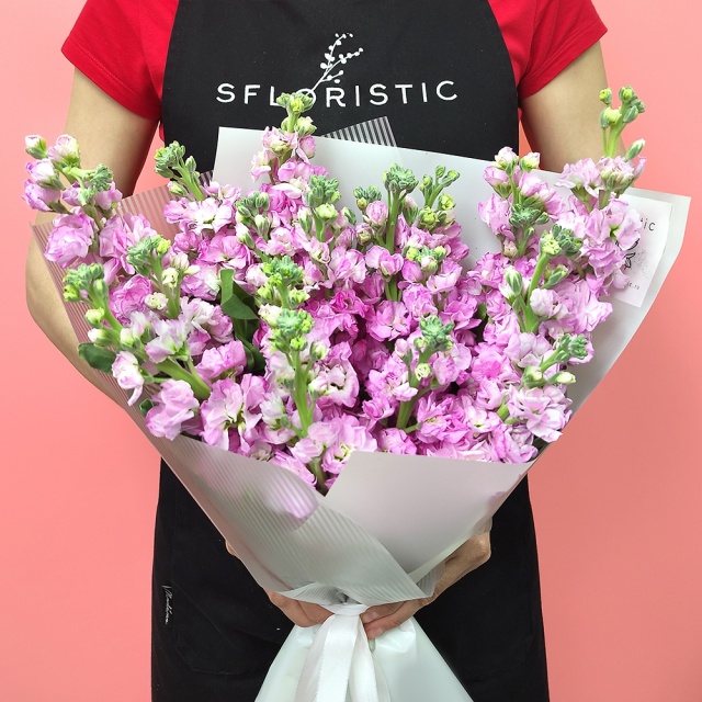 Букет из розовых Маттиол «Сладкая Дрема»