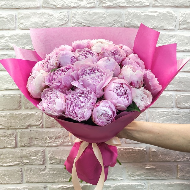 Букет из Пионов «Розовый пион»