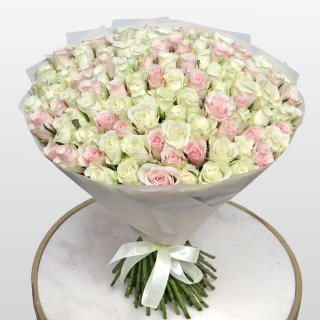 Роза Кения нежный микс 101шт 40 см