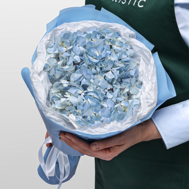 Букет из Гортензии «Голубая гортензия»