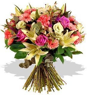 Букет из Роз, Гермини и Лилий «Королевский шарм»