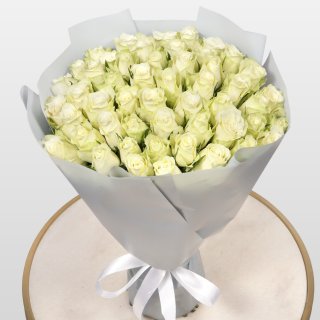 Роза Кения белая 51шт 40 см