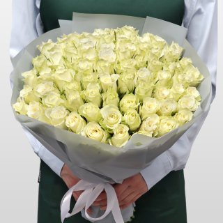 Роза Кения белая 75шт 40 см