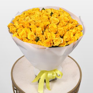 Роза Кения желтая 75шт 40 см
