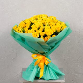 Роза Кения желтая 75шт 40 см