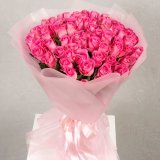 Роза Кения розовая 75шт 40 см