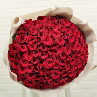 Роза 60 см красная 101 шт