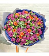 Букет из кустовых роз и альстромерий Микс Букет из кустовых роз и альстромерий Микс
