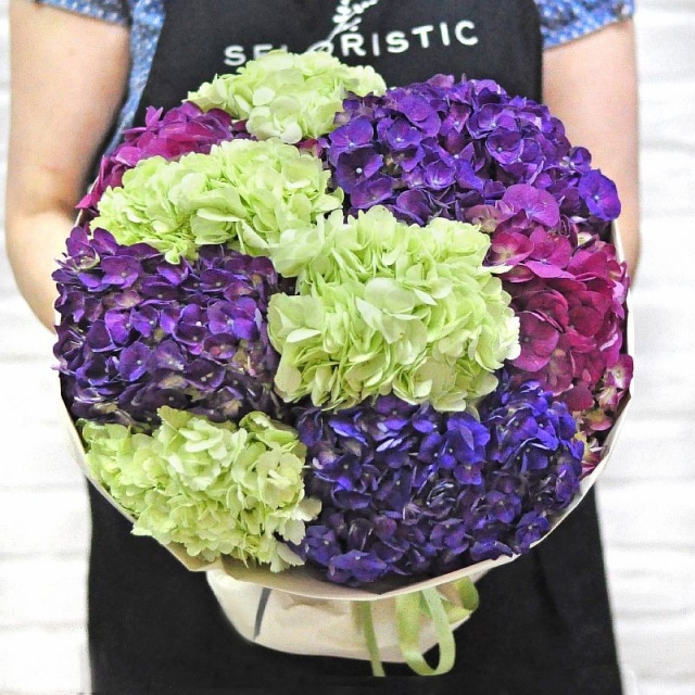 Букет из Гортензий «Амазонка»