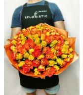Роза Кения желто-оранжевый микс 2 101шт 40 см