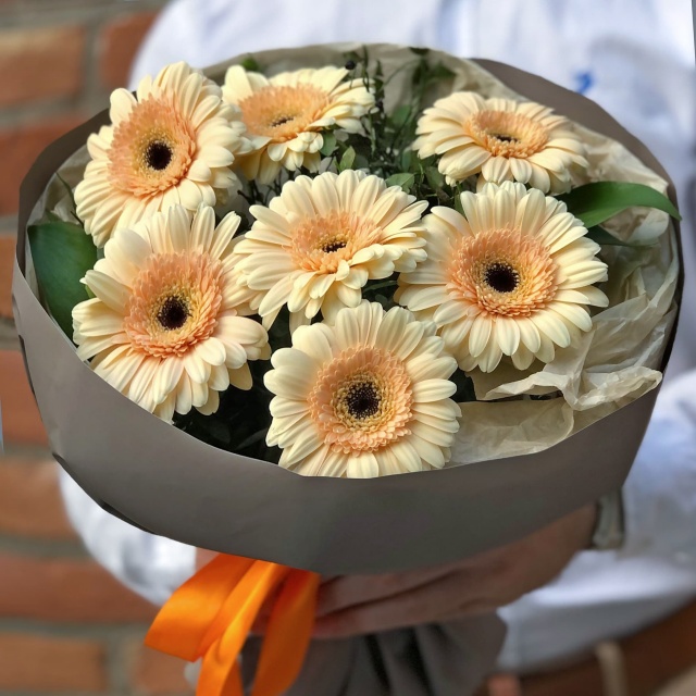 Букет из кремовых Гермини «Сливочный»