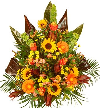 Композиция из Роз, Альстромерий и Гербер «Летнее поле»